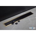Душевой лоток Pestan Confluo Premium Line 450 Black Glass Gold 
