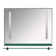 Джулия -105 Зеркало с  полочкой 12 мм зеленое Л-Джу03105-0810