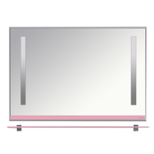 Джулия -120 Зеркало с полочкой 12 мм розовое Л-Джу03120-1210
