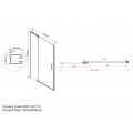 Душевая дверь Extra VDP-1E1112CLGM, 1100/1200, вороненая сталь, стекло прозрачное