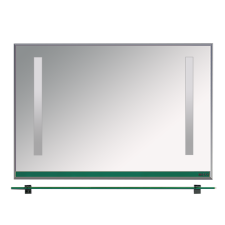 Джулия -120 Зеркало с полочкой 12 мм зеленое Л-Джу03120-0810