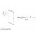 Душевая дверь Garda VDS-1G150CLB, 1500, черный, стекло прозрачное