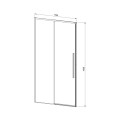 Душевая дверь Slim-N VDS-4SN140CLB, 1400, черный, стекло прозрачное