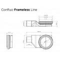 Душевой поддон под плитку Confluo Board UNI 1200 со встроенный лотком Frameless Line Black Glass 550