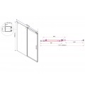 Душевая дверь Como VPS-1C120CL, 1200, хром, стекло прозрачное,