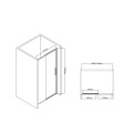 Душевая дверь Slim-U VDS-2SU110CL, 1100, хром, стекло прозрачное