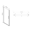 Душевая дверь Orta VPP-1O900CL, 900, хром, стекло прозрачное,