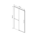 Душевая дверь Slim Soft VDS-1SS110CLB, 1100, черный, стекло прозрачное