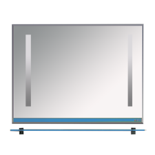 Джулия -105 Зеркало с  полочкой 12 мм синее Л-Джу03105-1110