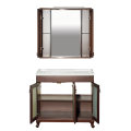 Дублин - 80 Зеркало с 2-мя шкафчиками, орех П-Дбл03080-80252Ш