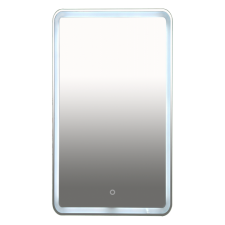 3 Неон - Зеркало LED  500х800 сенсор на зеркале  (с круглыми углами) П-Нео050080-3ПРСНЗКУ