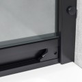 Душевой уголок с поворотной дверью Stile VSS-2ST9090CLB-L, 900*900, черный, стекло прозрачное, левый