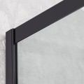 Душевой уголок с поворотной дверью Stile VSS-2ST9090CLB-L, 900*900, черный, стекло прозрачное, левый